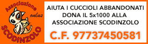 5x1000 all'Associazione Scodinzolo Onlus - Codice Fiscale 97737450581
